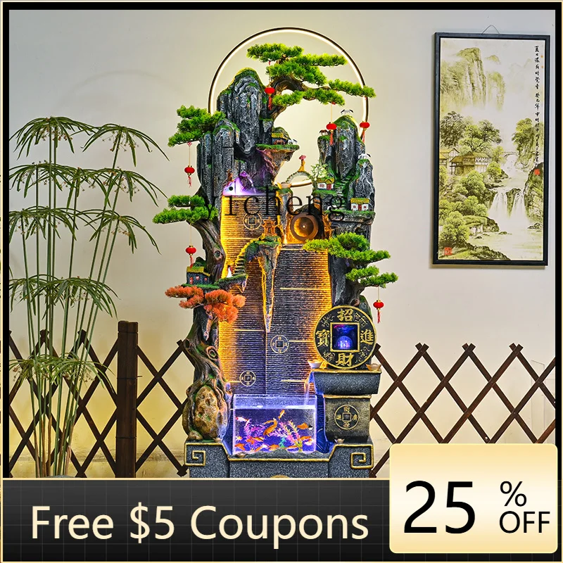 

zz rockery flowing water fountain fish tank fish pond living room balcony decoration gift floor ornament