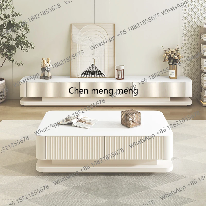 

Cream Wind Simple TV Cabinet Storage Designer Living Room Light Luxury Tv Table Modern Nordic Archivadores Trendy Furniture