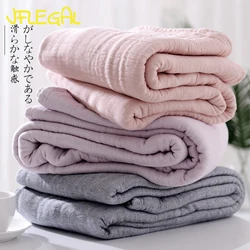 JFLEGAL Japanese Simple 4-layer Thickened Cotton Yarn Blanket Soft Towel Quilt Double Spring and Summer Thickened Bed Sheet