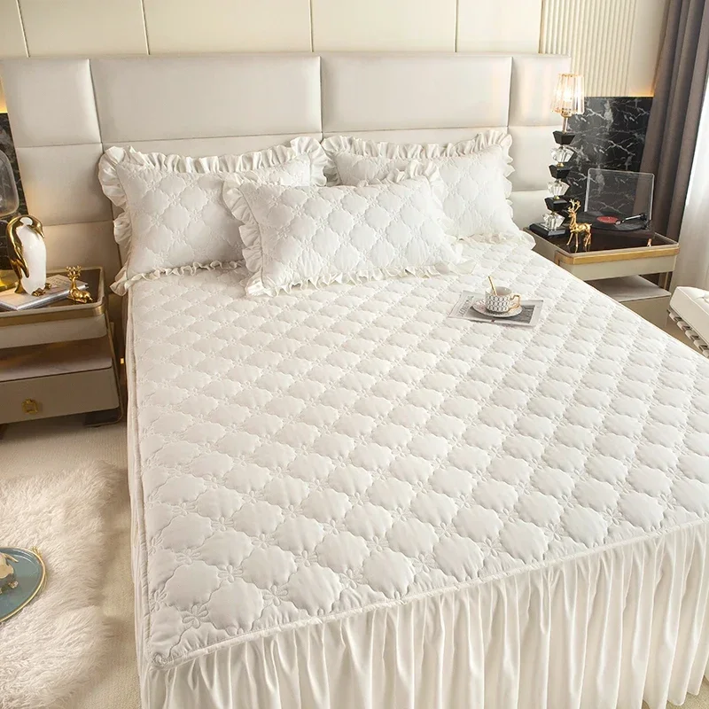 

Юбка из матового хлопка, юбка из стираного хлопка, однотонное хлопковое покрывало, пылезащитный защитный чехол без наволочки