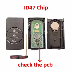 Key channel 3 tasten auto smart key id47 chip 433mhz schlüssel loser anhänger für chery exeed txl lx smart remote schlüssel anhänger mit schlüssel blatt