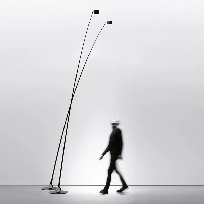 Imagem -03 - Estilo Italiano Long Pole Standing Lamp Nordic Post-modern Designer Minimalista Floor Lamp Villa Home Decoration Living Room Sofa