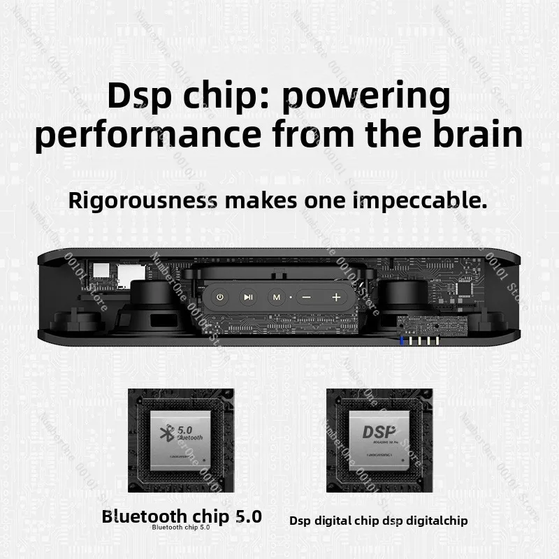 S8Pro Hi-Fi Bluetooth Speaker, DSP Heavy Bass Soundbar Wireless Loud Volume Audio