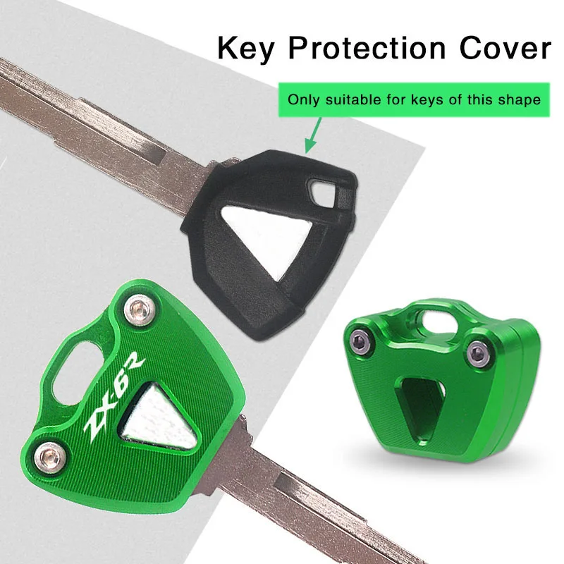 Motorcycle Accessories CNC Key Cover Case Shell Keys Protection Fit For ZX-6R ZX-10R ZX-14R ZX6R ZX10R ZX14R