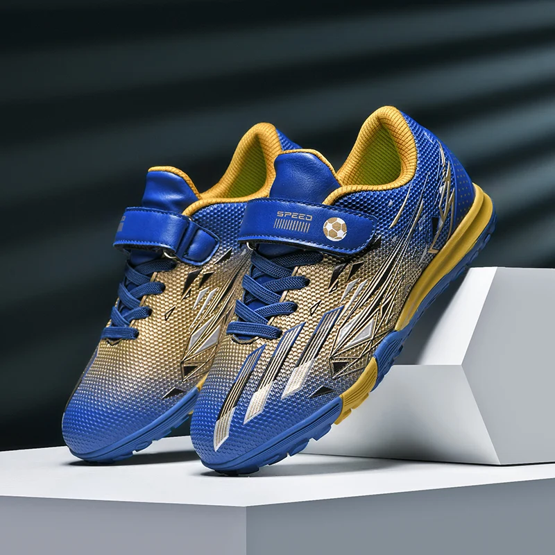 

Футбольные бутсы для студентов, ультра-кожаные, с шипами TF, для искусственного газона, на липучке, тренировочные, с противоскользящей низкопрофильной резиновой подошвой