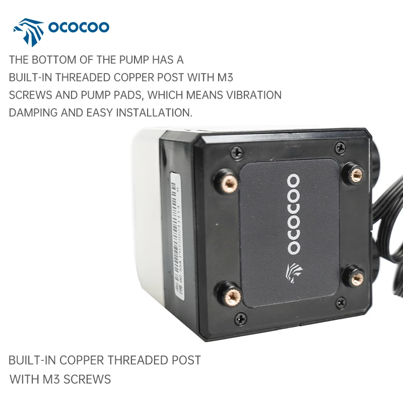 OCOCOO Water Cooler Reservoir  High Temperature Resistant Watercooling Pump Quiet Liquid Cooler for Diy Gaming Water Cooling