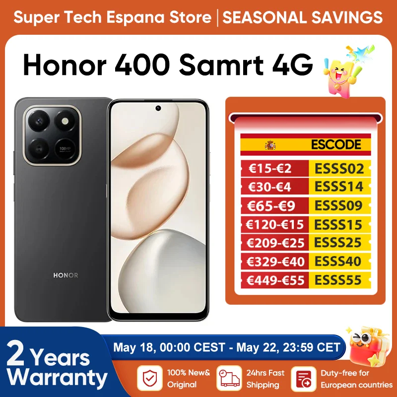 HONOR 400 Smart  Snapdragon 6856.77 Inch Display 108MP Dual Rear Camera 6500mAh Big Battery 35W SuperCharge MagicOS 9.0