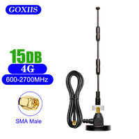 4G 3G GSM Double oscillator Antenna 15dBi Full-band Pure copper Sucker Antenna 600-2700MHz for Router Modem Signal Booster