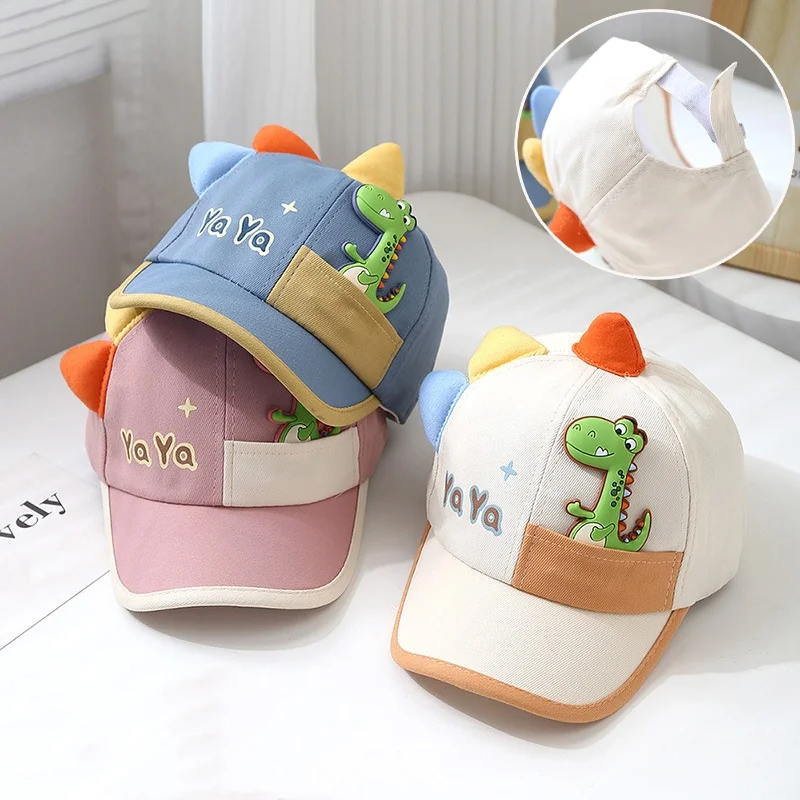 

Baby Baseball Cap Cartoon Dinosaur Sun Hat Dinosaur Duck Tongue Cap Spring and Summer Outdoor Adjustable Sun Hat 2025 New