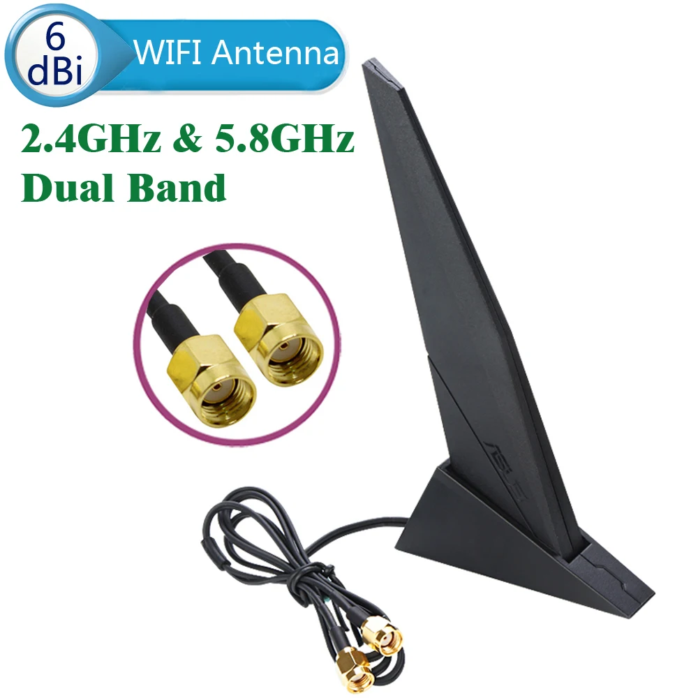 2.4GHz 5.8GHz Dual Band WIFI Antenna For PC Desktop Computer ASUS Gigabyte Lenovo MSI X570 B460 B360 Router USB Network  Adapter