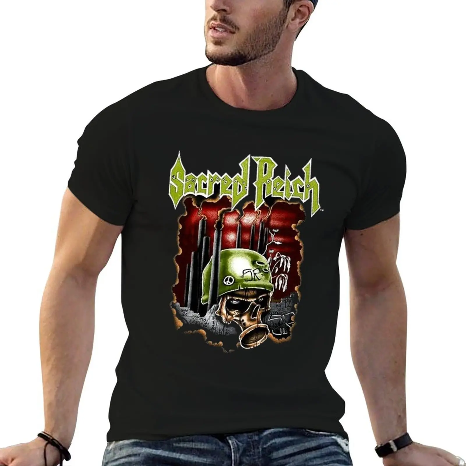 NEW - SACRED REICH T-Shirt funny t shirts cotton funny t shirts man cotton t shirts high quality T-shirt