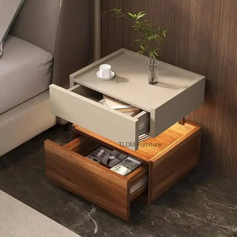 Camera Bedside Table Classic Storage Luxury Trendy Night Table Modern Premium Comodini Simple Letto European Bedroom Furnitures