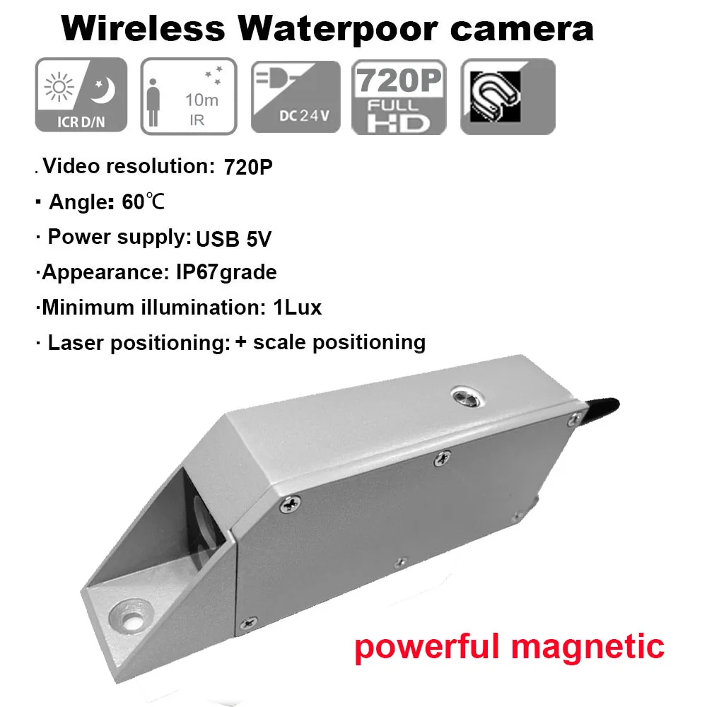 Wireless Forklift Camera Monitor System Waterproof IP69 720P Powerful Magnetic Camera Forklift Camera Safety Forklift for Truck