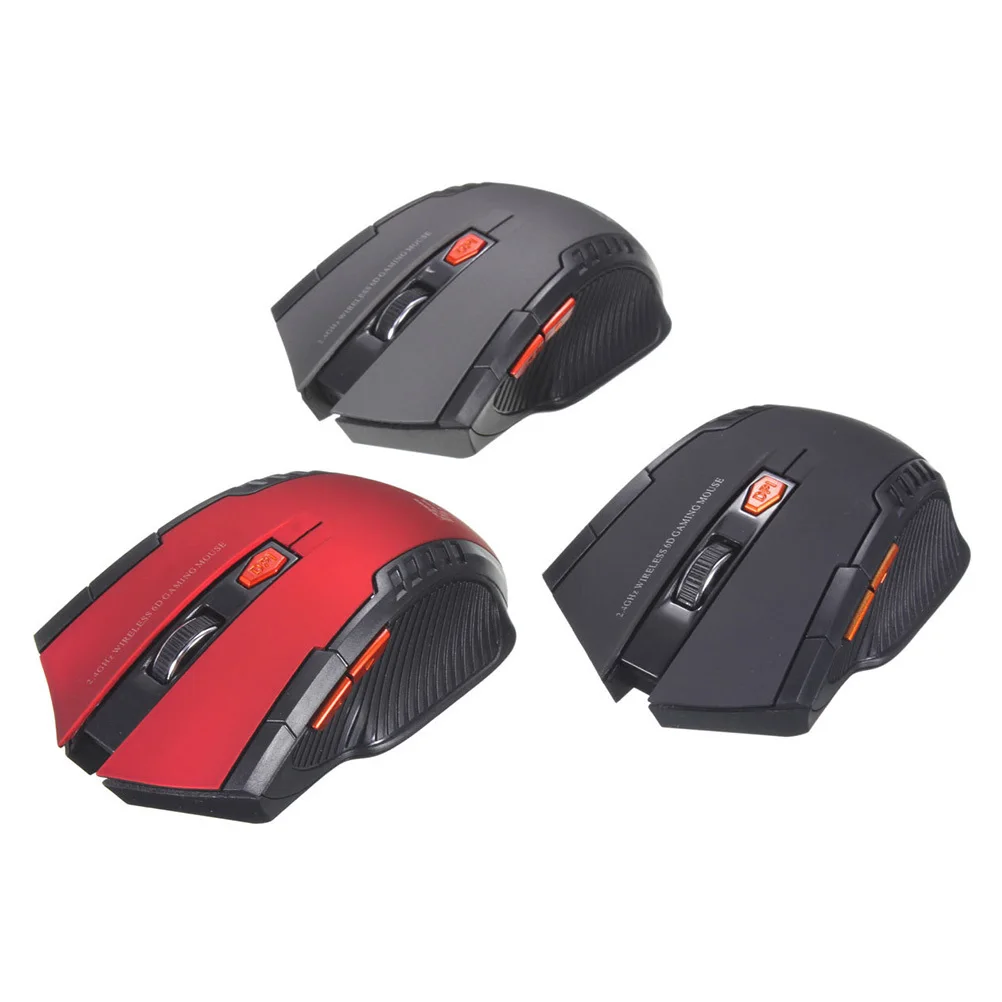 Draadloze optische gamingmuis 2,4 ghz 6 knoppen Draagbare lichtgewicht USB-gamemuis voor werken Spelen Verstelbare Dpi Draadloos