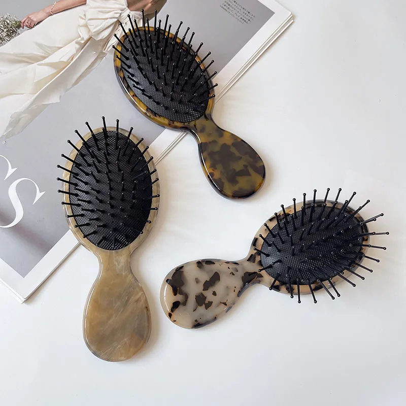 مشط وسادة هوائية لتدليك حمض الخليك ، مشط وسادة هوائية منزلي صغير محمول ومتعدد الأنماط مع مقبض بيضاوي للعناية بالشعر
