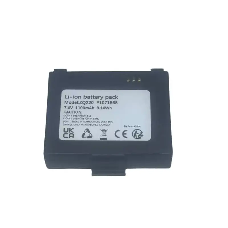 ZQ220 P1071565 7.4V 1100mAh Portable Barcode Printer Battery for Bixolon SPP-R200/R210 for Zebra ZQ110 K409-00007A P1070125-008