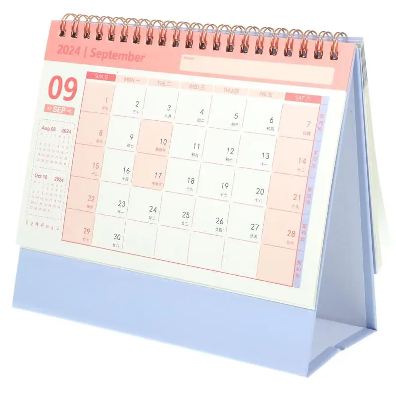 Desk Pad Calendar Block Calendar Desk 2024 Mini Ornaments Table Tabletop Vertical Decorative Office Gift Household