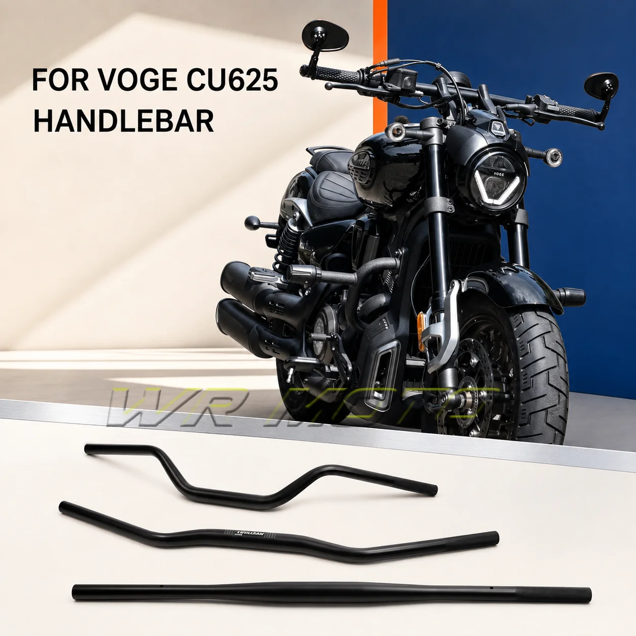 Aluminum Swallow‑Style Low‑Profile M‑Bar Flat Straight One‑Piece Handlebar Fit For VOGE CU625 Motorcycle