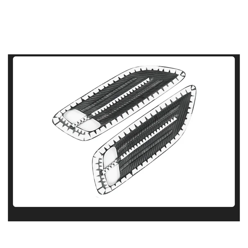 

Engine Hood Vent Decorative Cover Hood Air Vent Decorative Cover Real Carbon Fiber Sticker