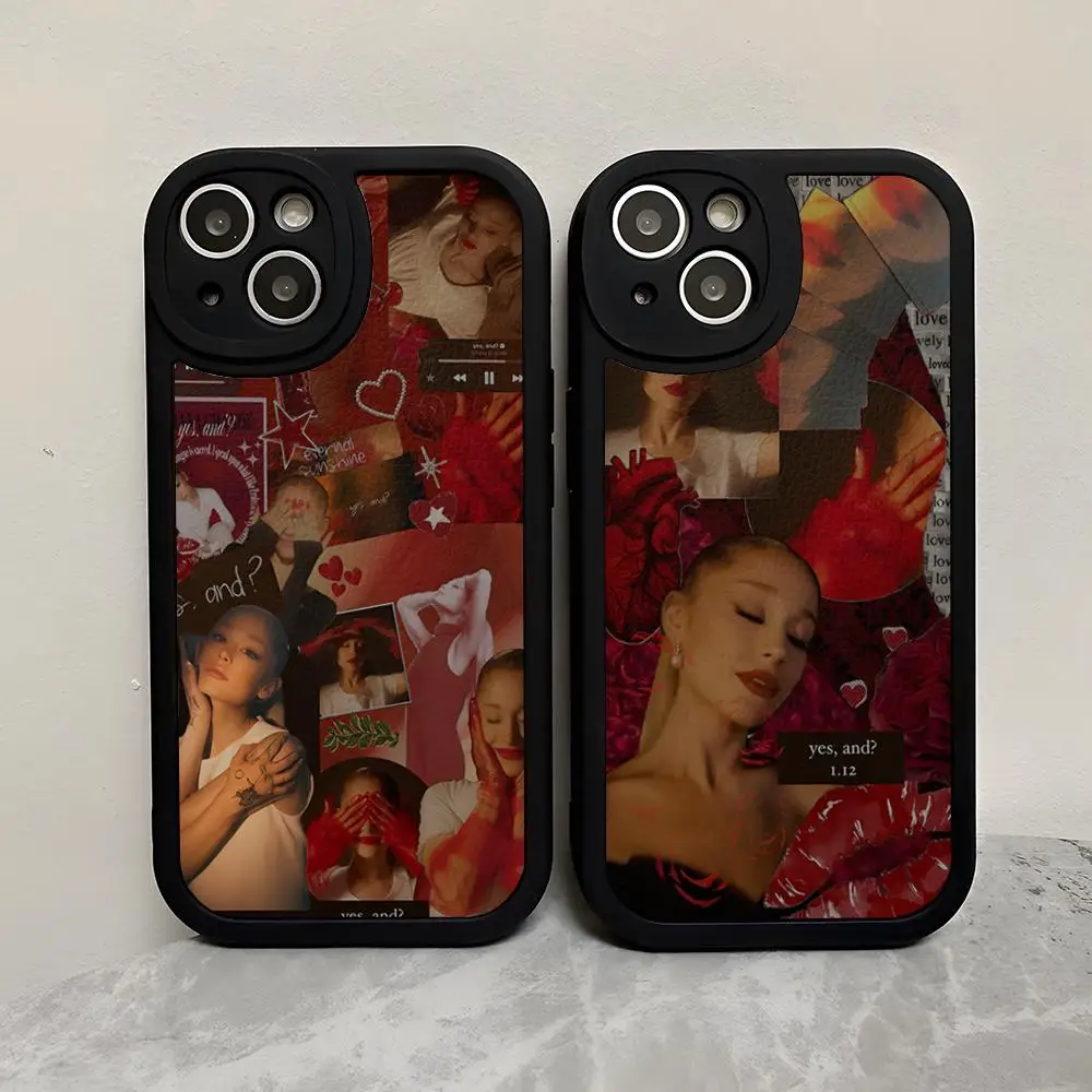 A-Ariana G-Grande Yes And Phone Case For IPhone 15 Pro Max 14 Pro 11 16 13 12 Mini X Xr Xs 7 8 Puls Se Lambskin Cover