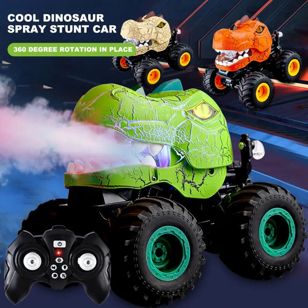 Dinosaur Remote Control Car with Lights and Stunts