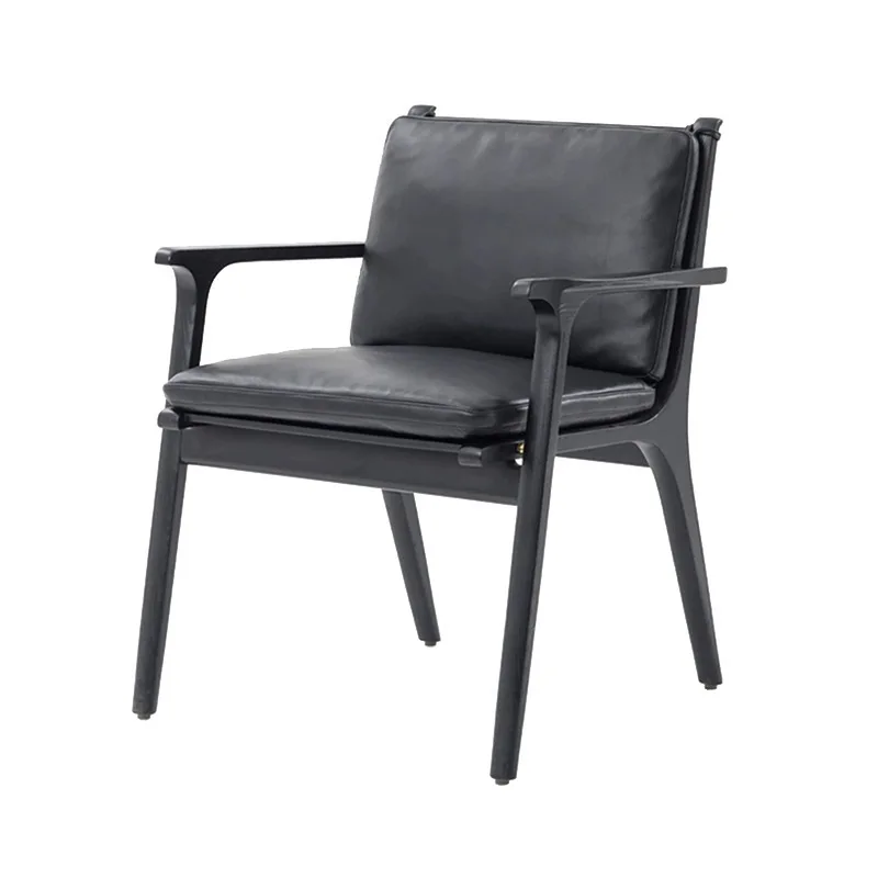 

Dining Chair Solid Wood Studio Cafe Balcony Living Room Home Leisure Chair