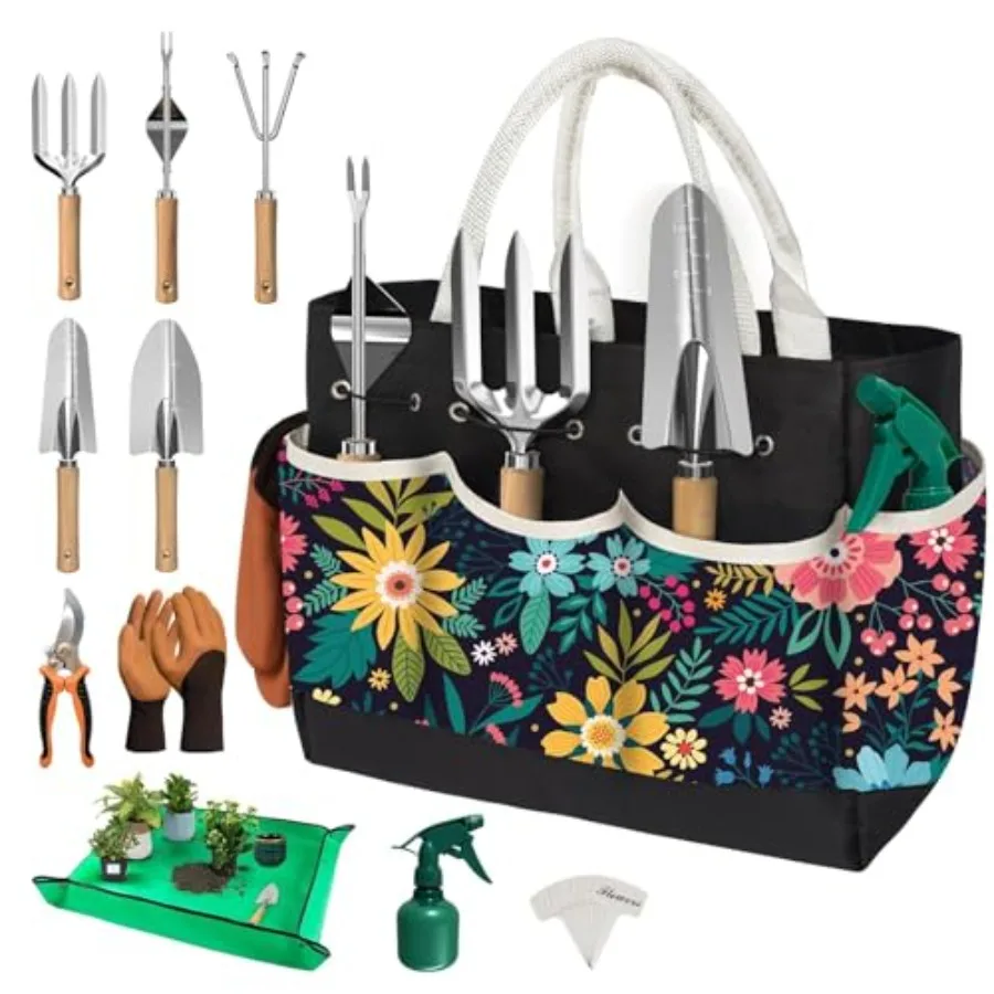 

22Pcs Gardening Tools Set for Women Heavy Duty Garden Hand Tool Kit Garden Gifts for Mothers Day Mom Beginner Gardening Accesso