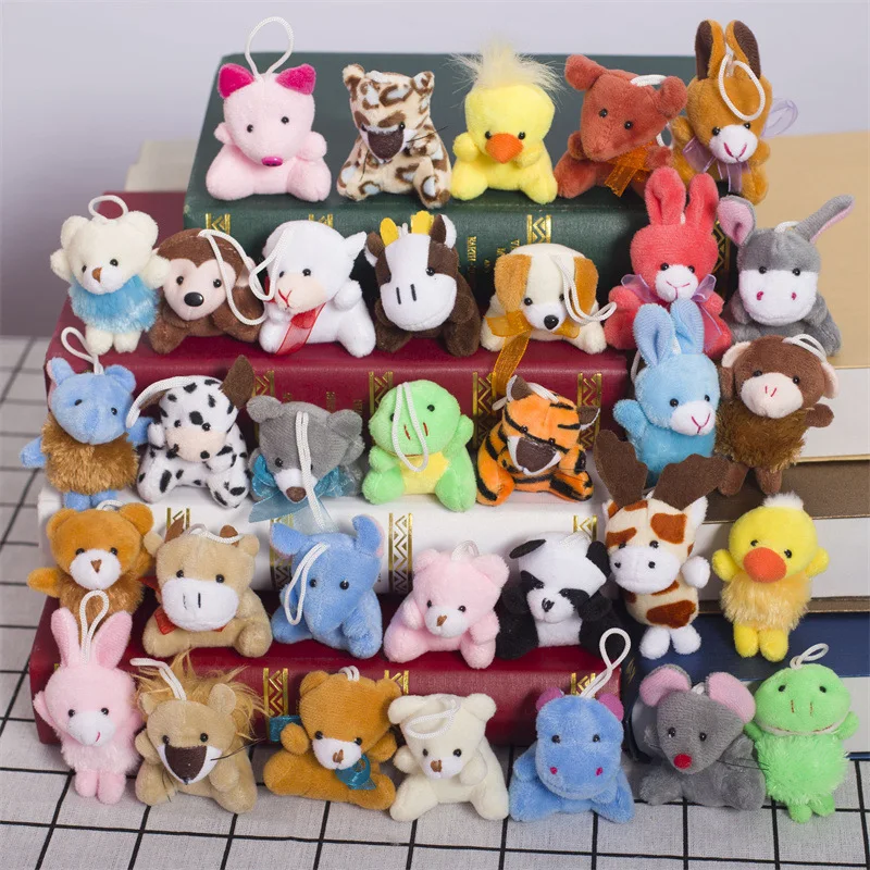 60pcs/lot Wholesale Forest Animal Puppy Pendant Cute Chicken Plush Toy Teddy Bear Doll,Deposit First to Get Discount much Pta432