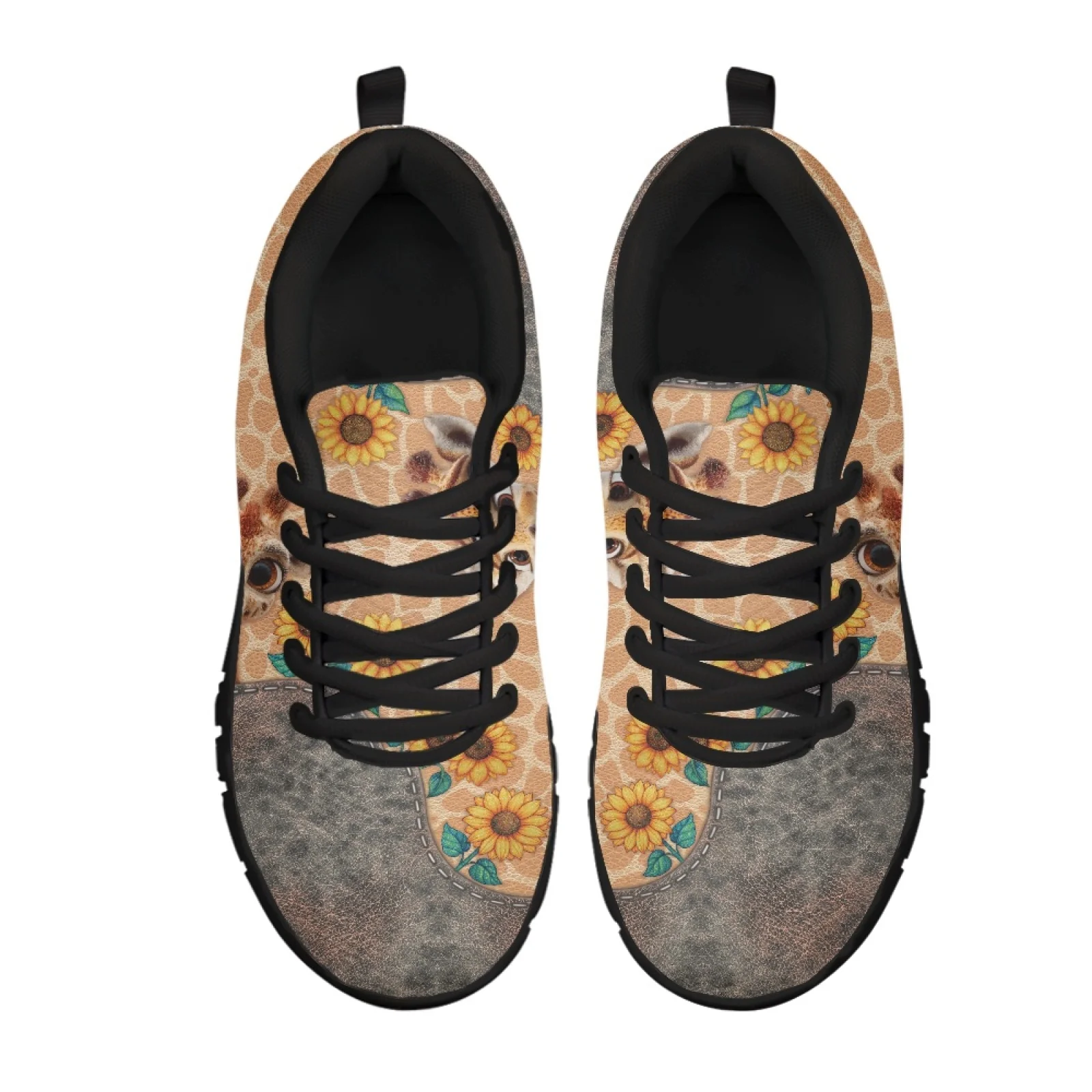 Coloranimal Giraffe Sunflower Men Doctor Shoes for Hospital Women Shock-Absorbing Womens Sneakers Running Athletic Shoes