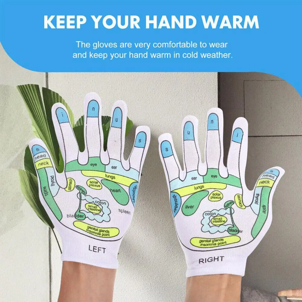 1pair Gloves Socks Hand Reflexology Acupoint Acupressure Tools Glove Hands Reusable Mittens Household Spa Point Exfoliator