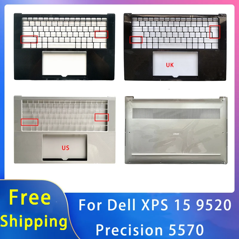 

New For Dell XPS 15 9520 Precision 5570 Replacement Laptop Accessories Palmrest/Bottom With LOGO 0GN0D2、0TJP2V、0VHN0D、08DFX0