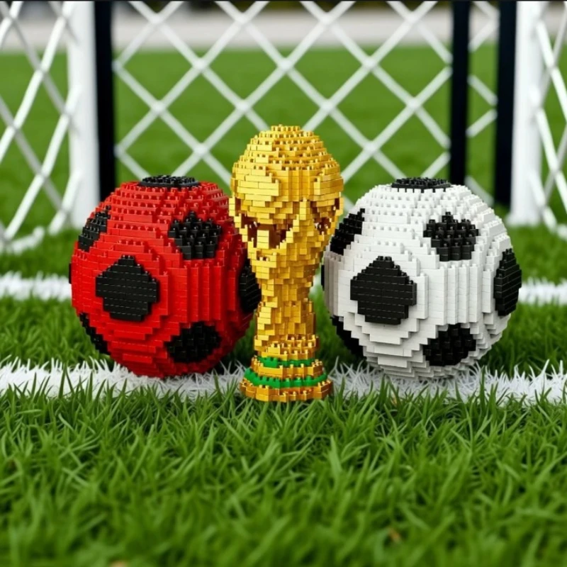 

Popular New Product: Football Building Block Model Monument Art Creative Building Block Trophy Collectible Ornament Figurine Toy