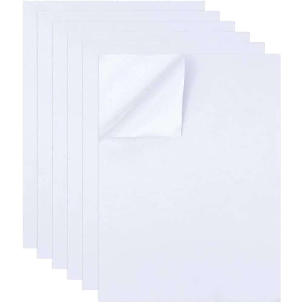 6PCS Cuttable Clear Double-Sided Adhesive Sheets - Suitable for DIY Crafts, Scrapbooking, Pop-up Cards, and Office Craft Making
