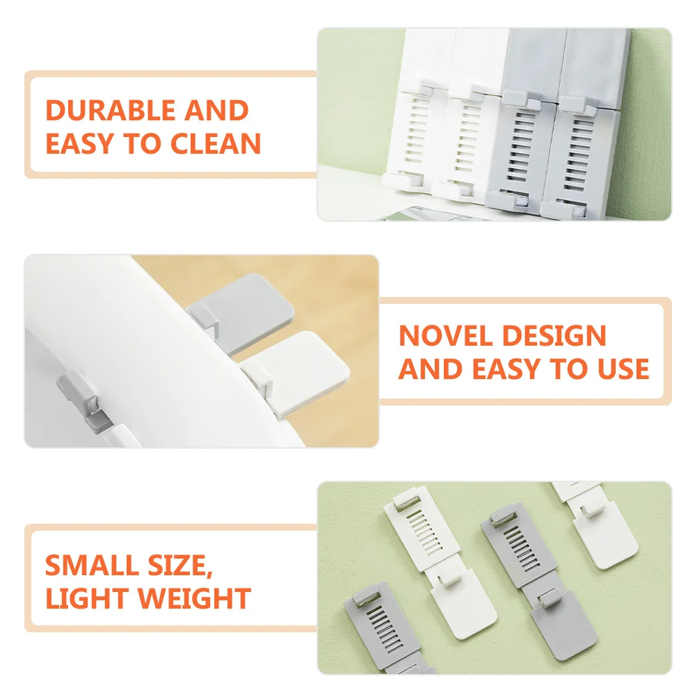 

4Pairs Adjustable Toilet Lifter ABS Material Quick Installation Antitouching Design Creative Bathroom Supplies