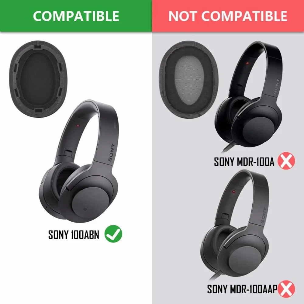 100ABN Miếng Đệm Tai Nghe Cho SONY MDR-100ABN H900N WH-H900N Tai Nghe Tai Thay Thế Miếng Lót Đệm Ly Bao Nút Tai Nghe Bằng Chi Tiết Sửa Chữa