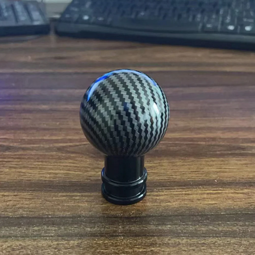 

Carbon Fiber Gear Shift Knob Universal Fit Manual Automatic Car Shifter Stylish Durable Water Transfer Printing