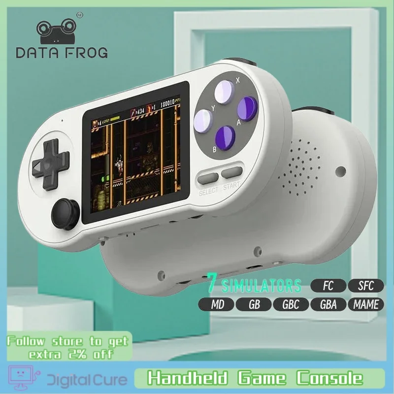 

New Data Frog Sf2000 3 Inch Ips Screen Handheld Game Console Por Classic Retro Gba Arcade Portable Doubles Mini Handheld Device