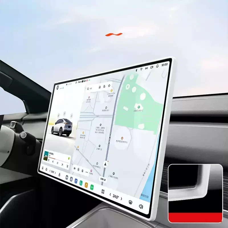 Car Navigation Screen For NIO ONOV L60 2025-Present Protective Silicone Cover Auto Interior Mirror Cover Accessory 5