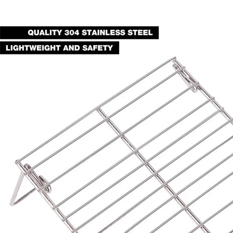 شواية تخييم صغيرة محمولة من ABYM مناسبة للسفر والبقاء على قيد الحياة، الحجم الموسع: 18 × 16 × 12 سم #2