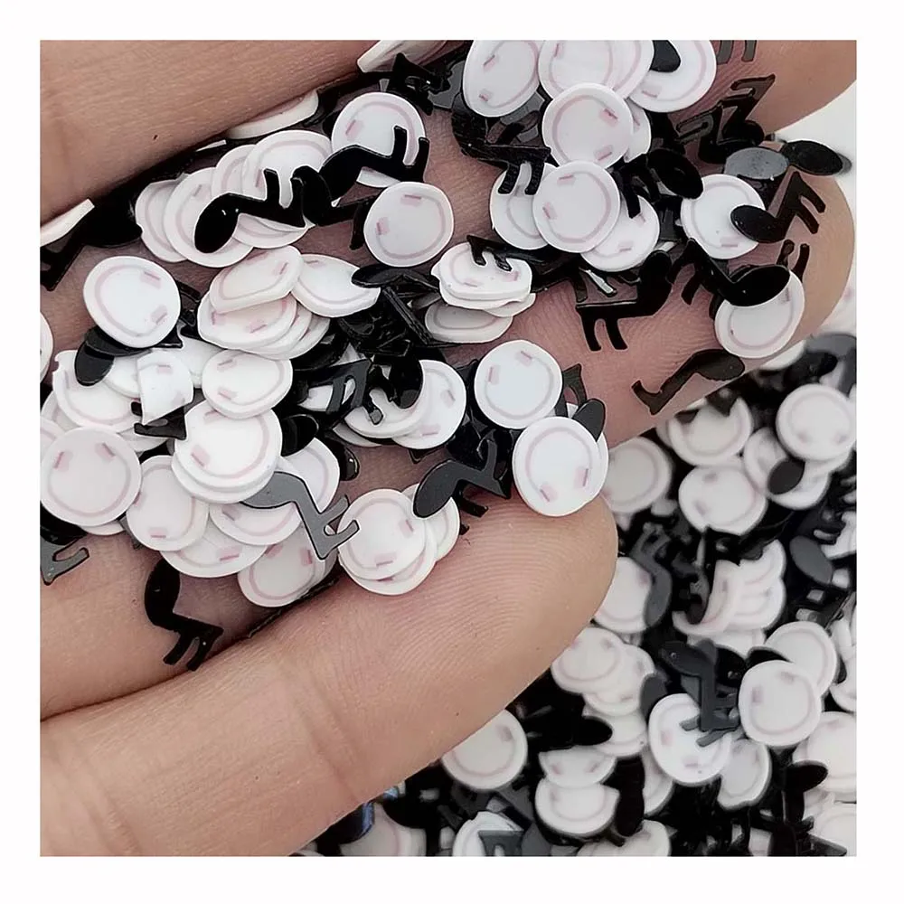 Lovely Musical Note Headset Polymer Hot Soft Clay Slice Sprinkles For Slime Fillings Scrapbooking Nail Art Decoration