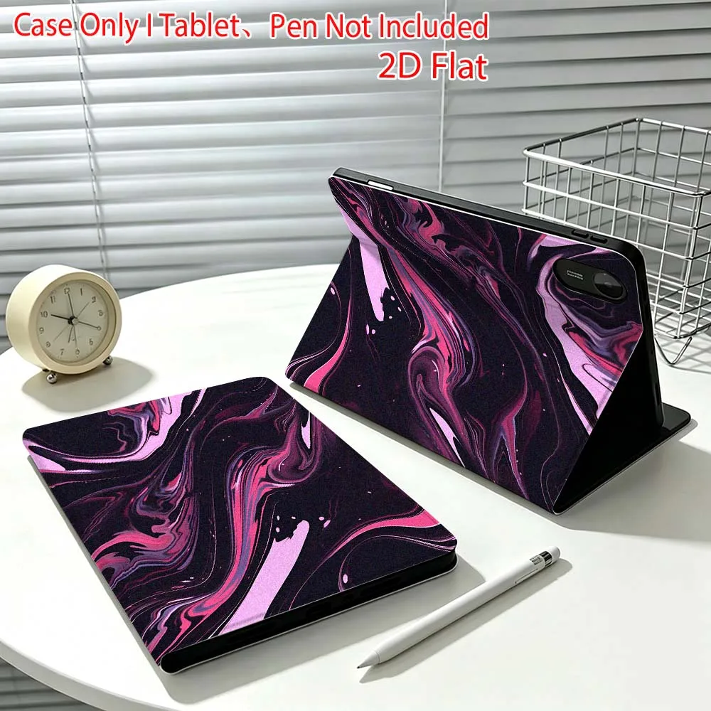 Abstract Marble Art For Xiaomi Poco Redmi Pad 8 2 4 C1 6 6S 7 7S SE 9.7 14 11 11.2 Inch Pen Tray Tablet Case Fashion