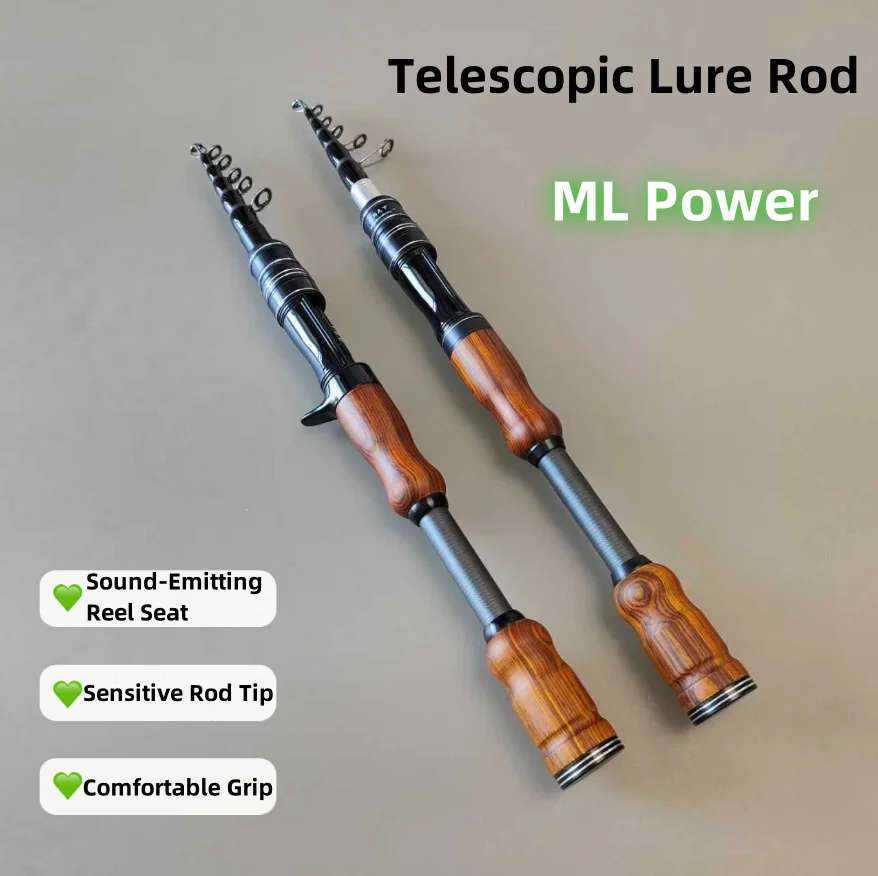 

ML1.65M-2.15M Portable Telescopic Rod Multi-Purpose Large Top Ring Solid Carbon Ultra Short Mini Fishing Rod