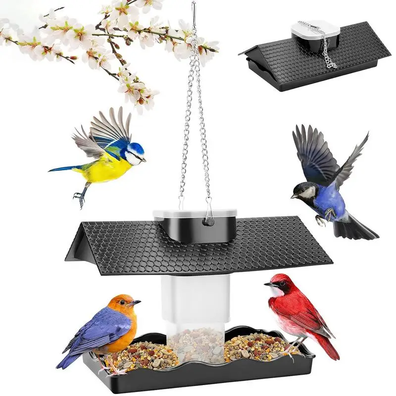 All-Season Large Capacity Bird Feeder Hummingbird Garden Park Hanging Bird Feeder Yard Decoration Squirrel Proof Bird Feeder