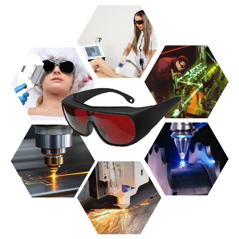 Laser Protection  laser glasses 10600nm OD6 UV400 532nm 808nm 1064nm Laser Safety Glasses IPL Laser Protective Goggles