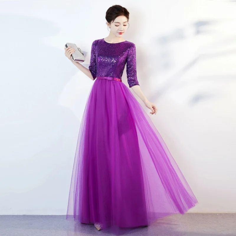 

Women's Choir Performance Long Dress Traditional Vietnamese Evening Banquet Party Cheongsam