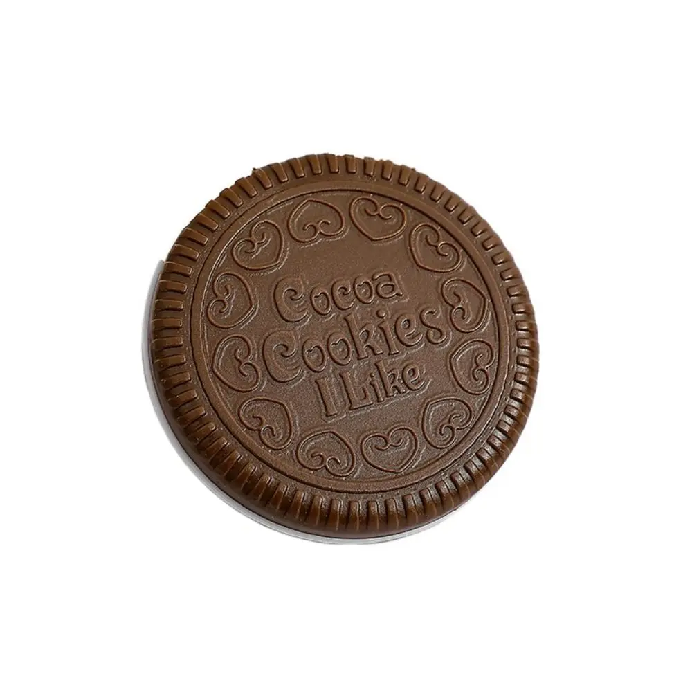 Mini specchio per biscotti al cioccolato Forma di biscotti Specchio per trucco carino con pettine Strumento per lo styling dei capelli Parrucchiere