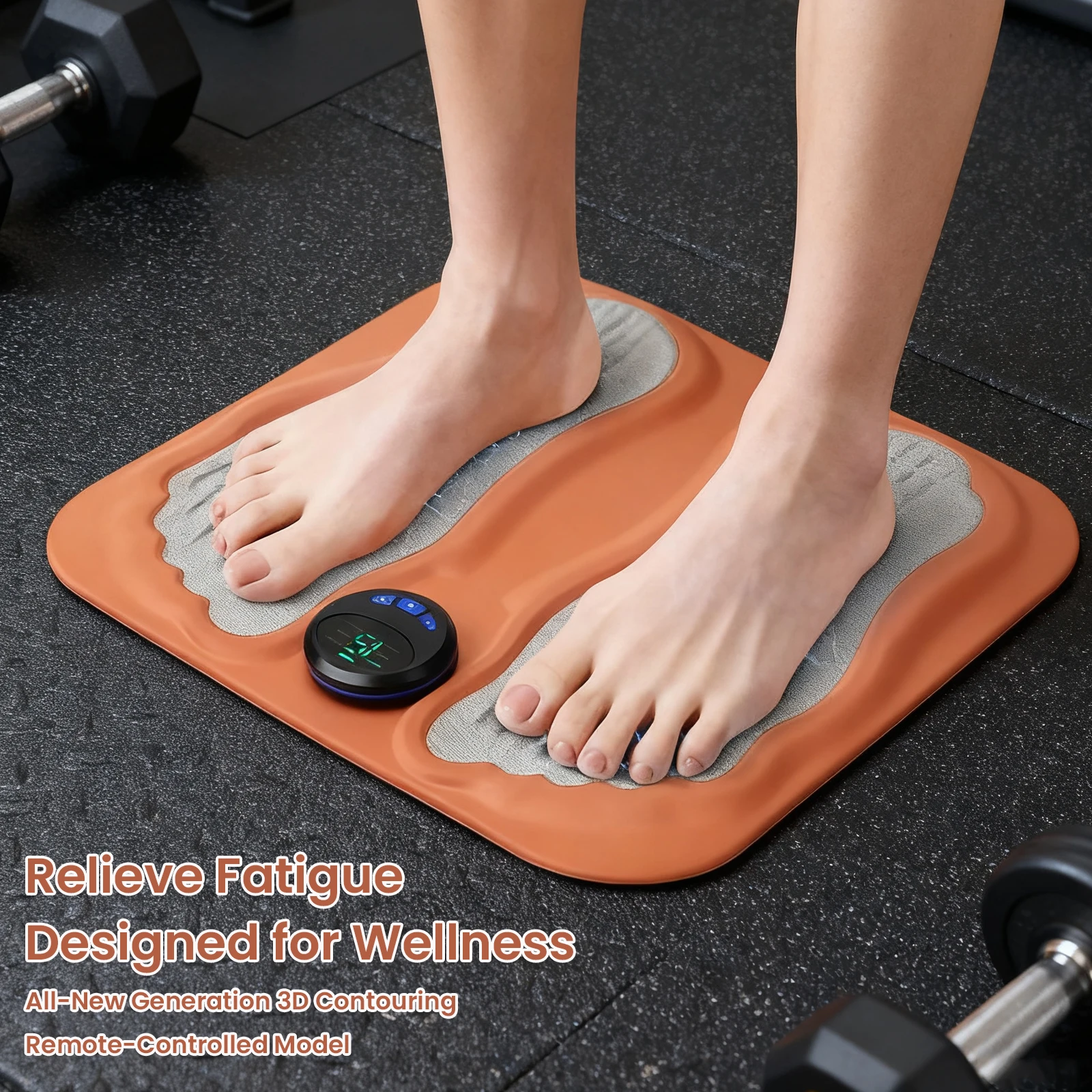 

3D Foot Massage Pad Feet Massager 6 Modes 15 Levels Improve Blood Circulation Relax Rechargeable Foot Pad for Legs Ankles