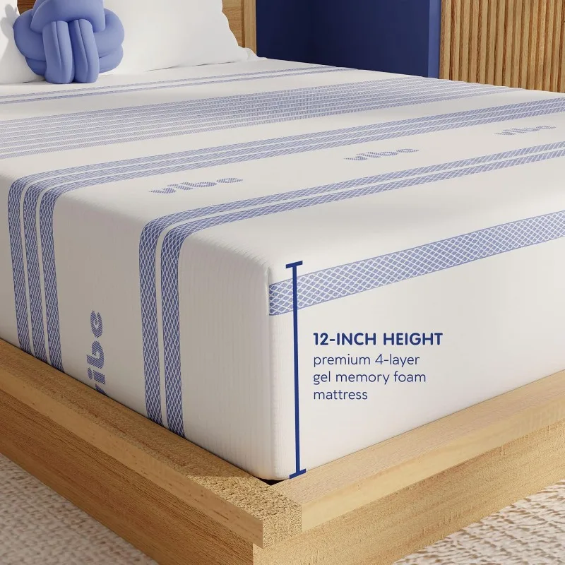 Gel Memory Foam Mattress, 12-Inch Twin XL Mattress Bed-in-a-Box, 80