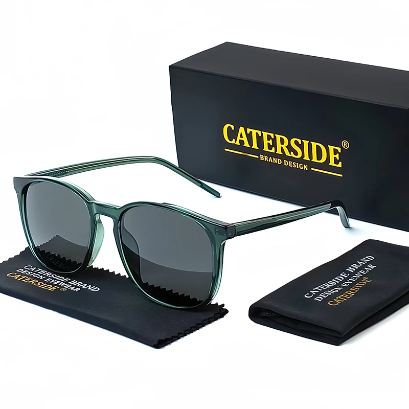 CATERSIDE Neue runde Sonnenbrille für Herren, Markendesign, einfache Sonnenbrille für Damen, Reisen, Business, Party, Brillen, Geschenk, Sommerstil – Detail 5