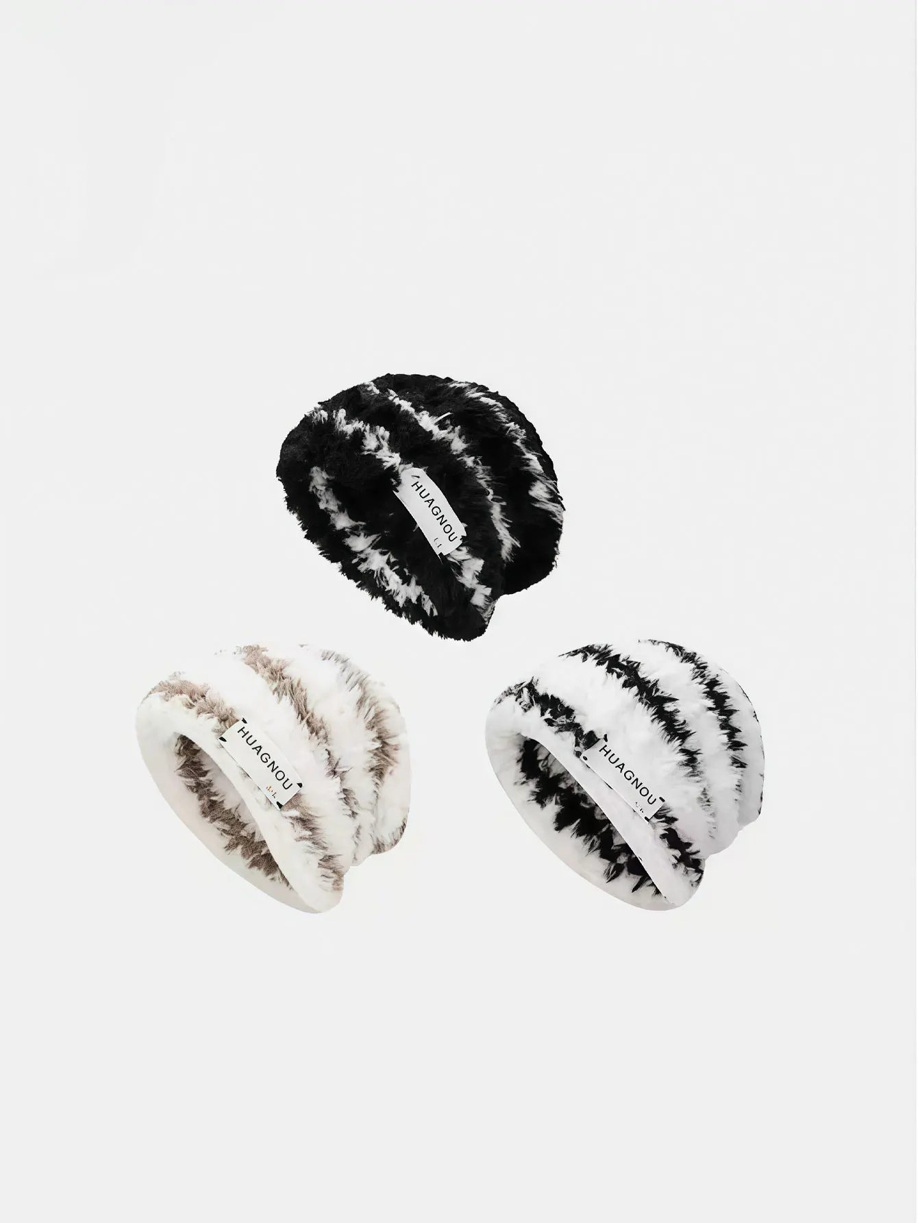 1PC  2026 New Style Knitted Hat - Striped Fur-Peppered Warmth-Enhancing Thick Ear Protector Hat